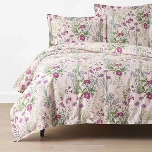 Bloom Meadow Classic Smooth Sateen Duvet Cover - Blush, Full/Queen
